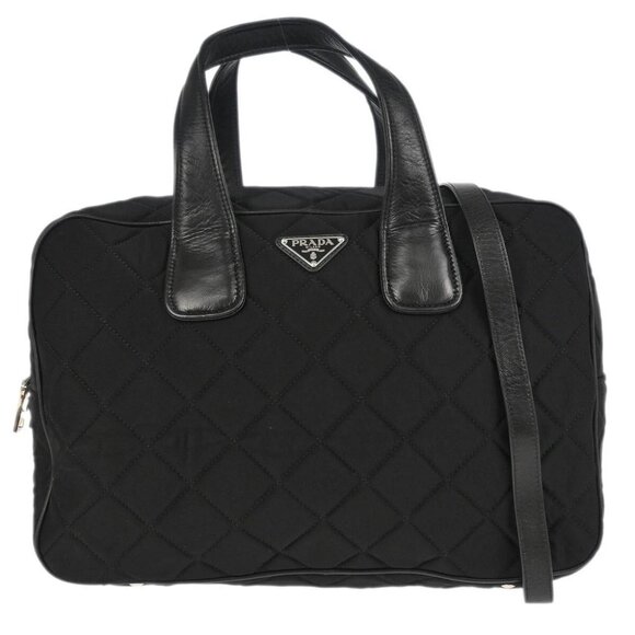 Prada Black Nylon 2way Handbag 173/BL0722 - Picture 1 of 11
